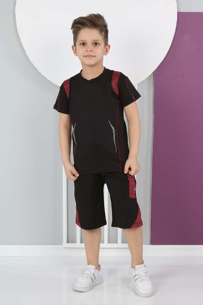 Asortik Kids Boy's Diving Fabric Sports Shorts T-Shirt Bermuda Bottom-Top Set