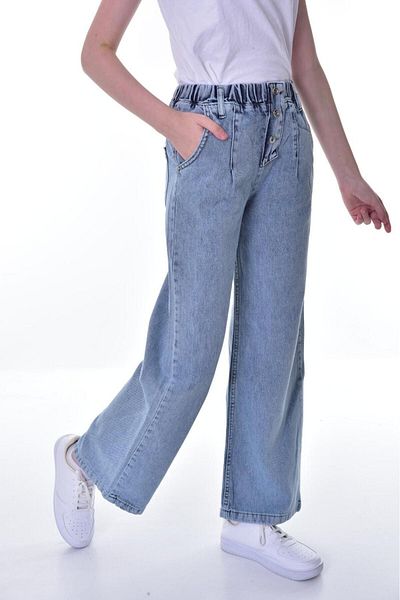Asortix Girl's 100% Cotton Flexible Pelli Jeans