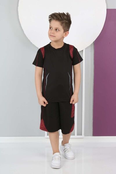 Asortik Kids Boy's Diving Fabric Sports Shorts T-Shirt Bermuda Bottom-Top Set