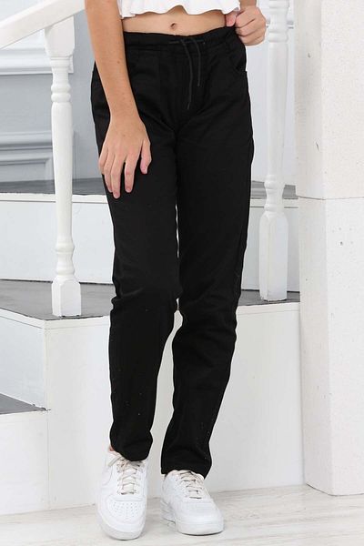 Asortik Kids Sports Cut Elastic Waist Slim Leg Children's School Trousers