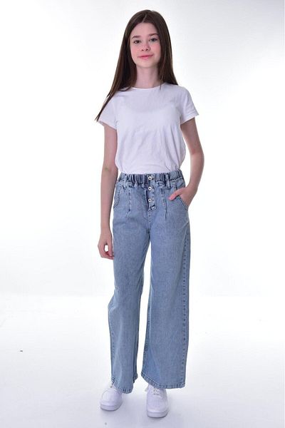 Asortix Girl's 100% Cotton Flexible Pelli Jeans