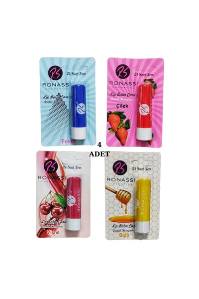 RS Ronassi Cosmetics Rs Ronassi - Fresh Strawberry Cherry and Honey Lip Protector Gloss Set of 4