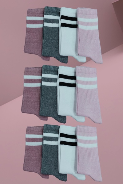 Leement socks 12 чифта дълги памучни чорапи за училище - Детски колеж