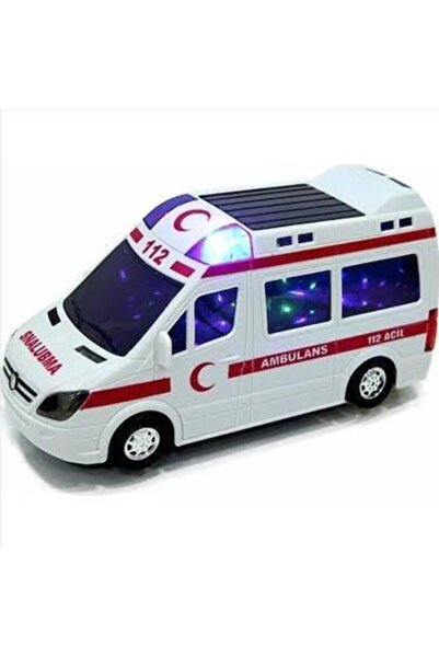 oyuncakçocuk dünyası 5d Işıklı Çarp Dön Sensörlü Ambulans ( Müzikli )