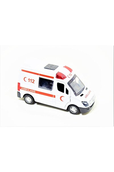 Kembay Oyuncak Metal Çek Bırak Oyuncak Ambulans Araba Açılabilir Kapılı
