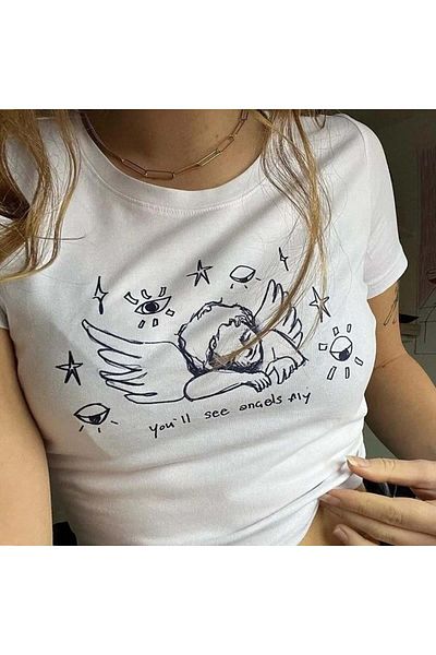Touz Moda Μπλούζα με στάμπα Angel