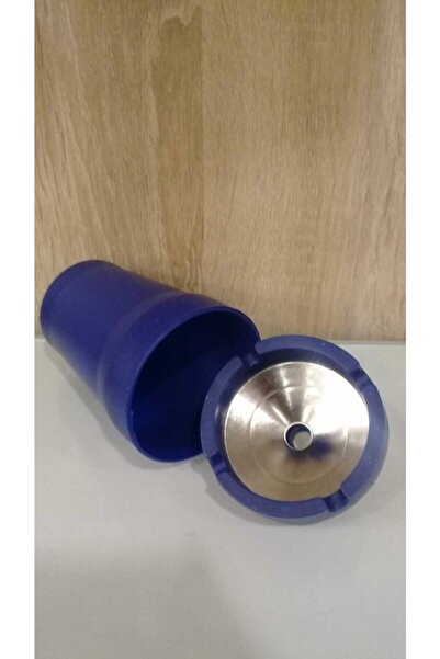 Genel Markalar Koku Hapseden Yanmaz Plastik Iç Kısmı Metal Mavi Küllük Plastik Mavi Yuvarlak