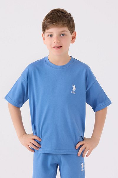 U.S. Polo Assn. Син бермудски костюм за момче