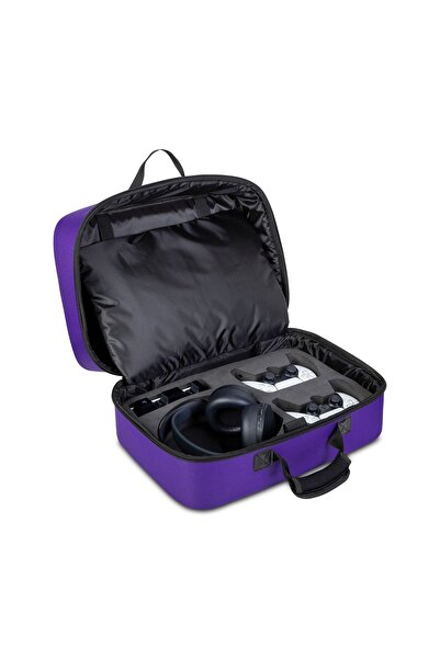 Classone PR-G5-03 Gladiatör G5 Serisi Oyun Konsolu Taşıma Çantası - Mor