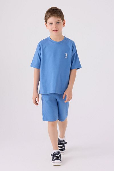 U.S. Polo Assn. Син бермудски костюм за момче