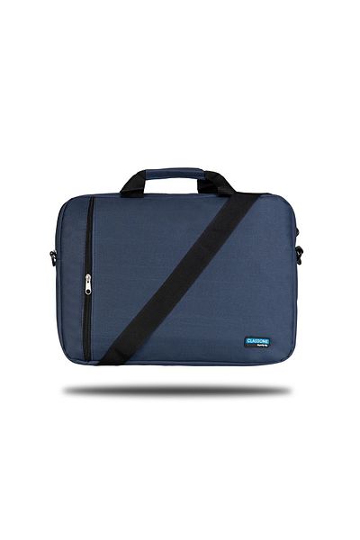 Classone سلسلة Wtx201 Wtxpro من القماش المقاوم للماء بحجم 15.6 بوصة لجهاز Macbook، والكمبيوتر المحمول، وحقيبة الكمبيوتر المحمول - باللون الأزرق الداكن