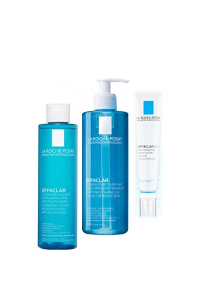 La Roche Posay Effaclar K Krem + Effaclar Jel 400ml +effaclar Tonik Akne Bakım Seti