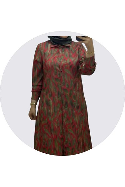 GGMM Digital printing crepe fabric tunic Height 105 cm