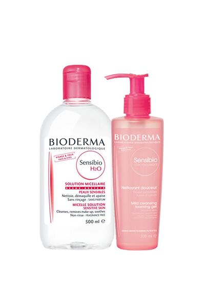 Bioderma Sensibio H2O 500 ml + Sensibio Mild Cleansing Foaming Gel 200 ml sen...