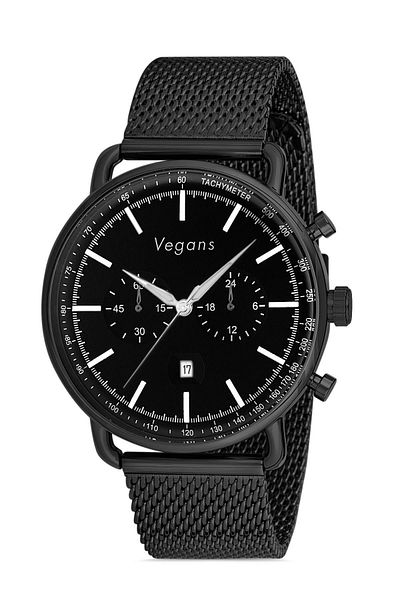 Vegans 20310 Men's Wristwatch with Calendar and Mesh Strap