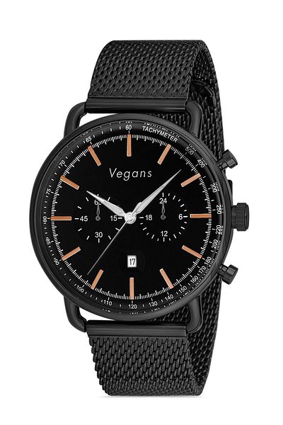 Vegans 20310 Men's Wristwatch with Calendar and Mesh Strap