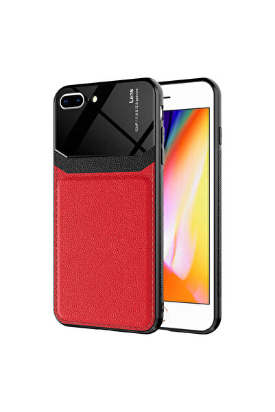 zore iPhone 8 Plus Leather Case Lens Design Emiks