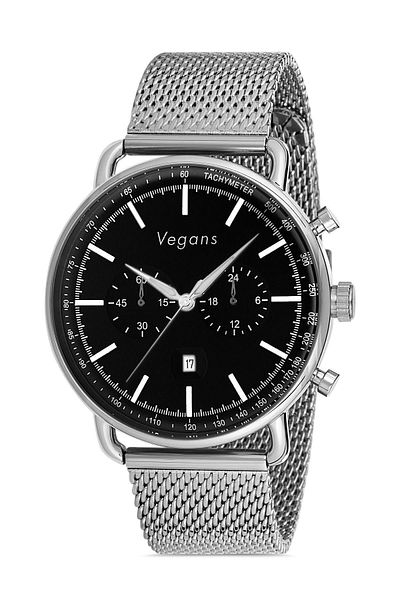 Vegans 20310 Men's Wristwatch with Calendar and Mesh Strap