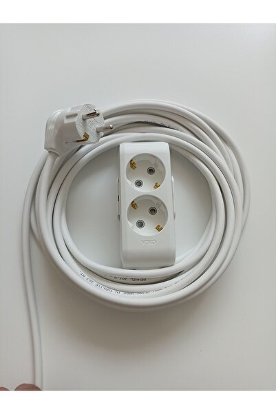 VİKO 2'li 6 Metre Topraklı Çocuk Korumalı Çoklu Grup Priz L Fiş