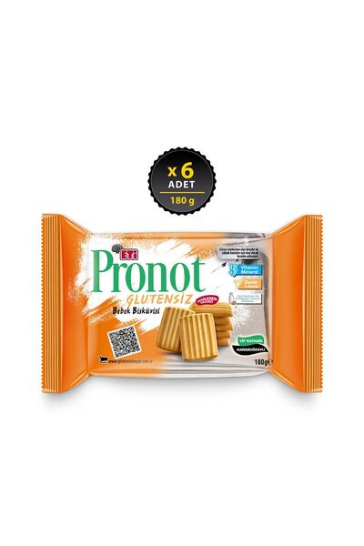 Eti Pronot Glutensiz Bebek Bisküvisi 180 g x 6 Adet