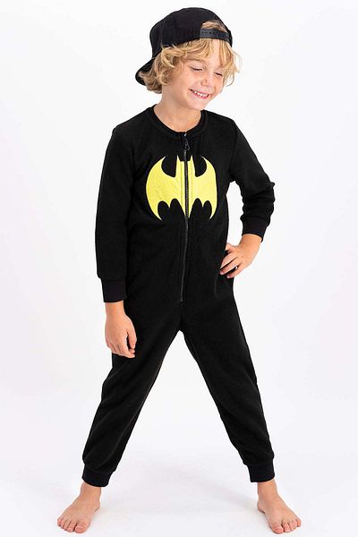Batman Licensed Boy's Black Children's Fleece Overalls