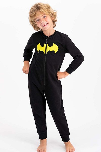 Batman Licensed Black Boy 100% Cotton Jumpsuit