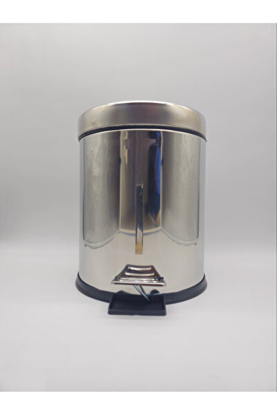 CSK Bright Chrome Pedal Trash Can, Stainless Steel, 5 Liters, Fashionable and Durable Design