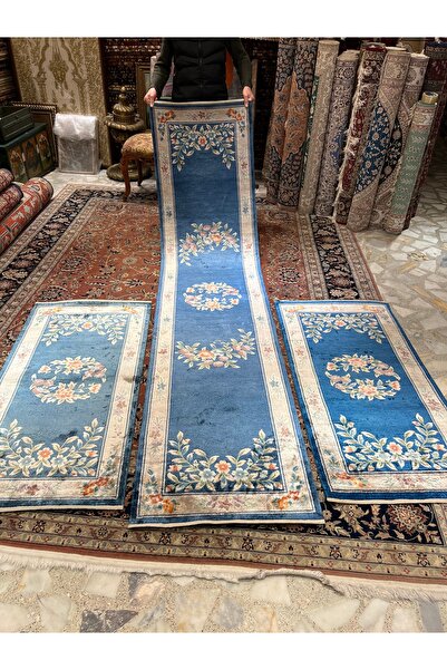 RD RAMAZAN DAĞ EL HALI SANATI El Dokuma Çin İpek yolluk 3 Adet Mevcuttur Ebat...