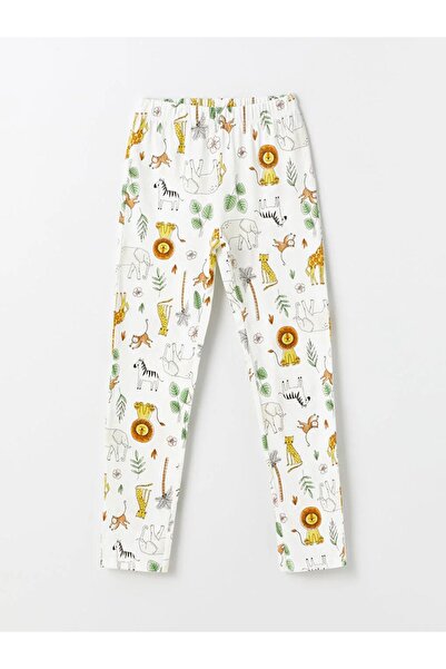 LC Waikiki LCW Kids Girl's Crew Neck Printed Short Sleeve Pajamas Set