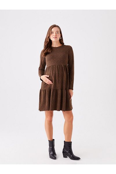LC Waikiki Μακρυμάνικο φόρεμα εγκυμοσύνης LCWAIKIKI Maternity Crew λαιμόκοψη