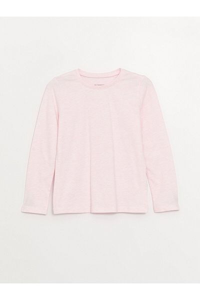 LC Waikiki Lcw Kids Crew Neck Basic μακρυμάνικο μπλουζάκι για κορίτσια (W3)