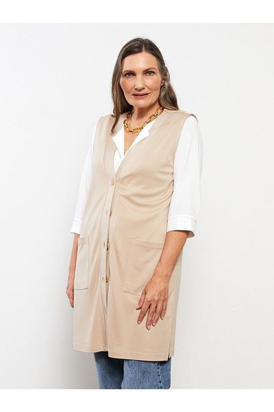 LC Waikiki V-Neck Plain Women's Vest
