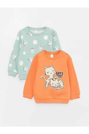 LC Waikiki Bisiklet Yaka Uzun Kollu Bask l K z Bebek Sweatshirt 2 li Fiyat Yorumlar Trendyol