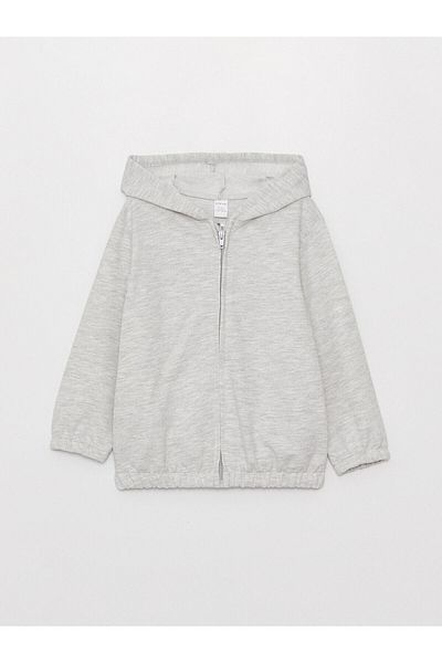 LC Waikiki Hooded Long Sleeve Baby Girl Zipper Sweatshirt