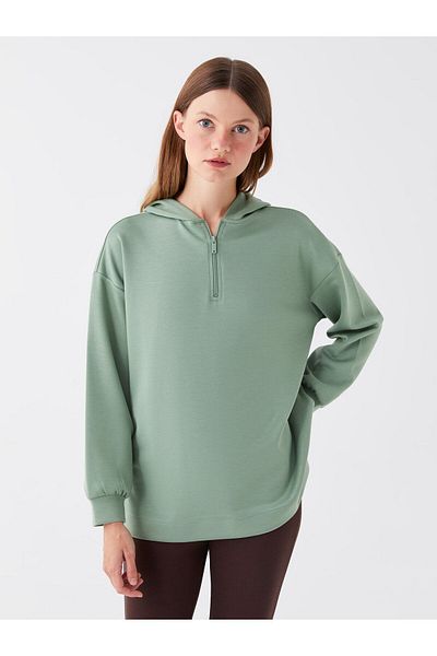 LC Waikiki Απλό μακρυμάνικο oversize γυναικείο κουκούλα