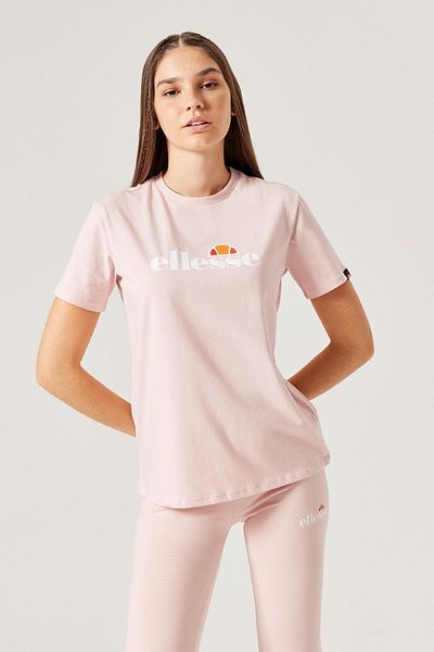 Ellesse طاقم الرقبة عادي الوردي المرأة تي شيرت F020-pn المرأة تي شيرت