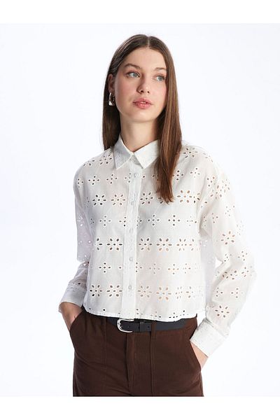 LC Waikiki Cămașă de damă cu mânecă lungă cu model