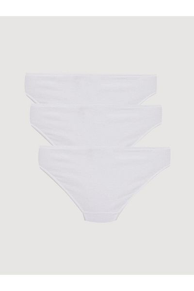 LC Waikiki Pachet de 3 chiloți bikini uni LCW DREAM