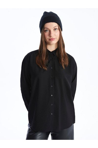 LC Waikiki Long Sleeve Plain Women's Oversize Shirt