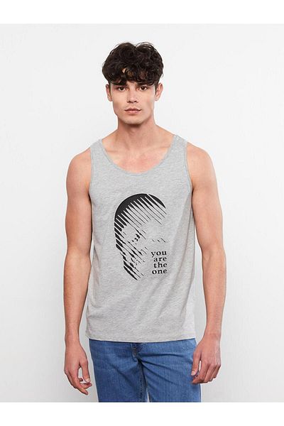 LC Waikiki Men's Sleeveless T-shirt - LCW Casual, Crew Neck, Printed