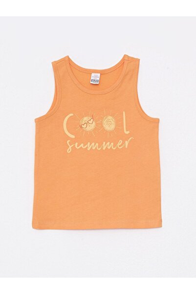 LC Waikiki Crew Neck Printed Cotton Baby Girl Undershirt, Pack of 2