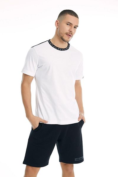 Ellesse Ανδρικό μπλουζάκι Crew Neck Plain White Em018-wt Ανδρικό μπλουζάκι