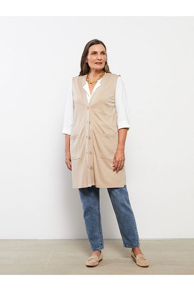 LC Waikiki V-Neck Plain Women's Vest