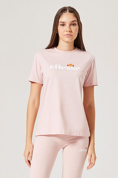 Ellesse طاقم الرقبة عادي الوردي المرأة تي شيرت F020-pn المرأة تي شيرت