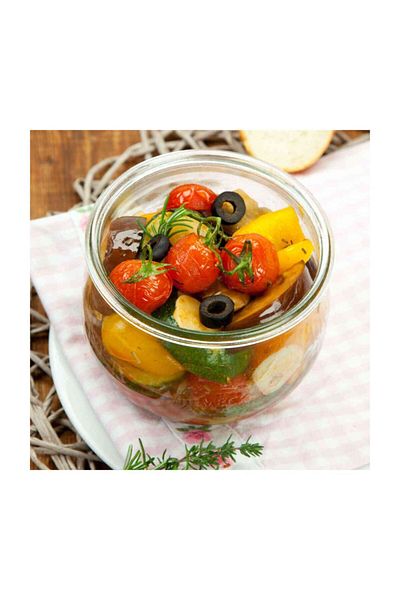 Weck Tulip Type Jar Glass Storage Container 580 ml (4 Pieces)