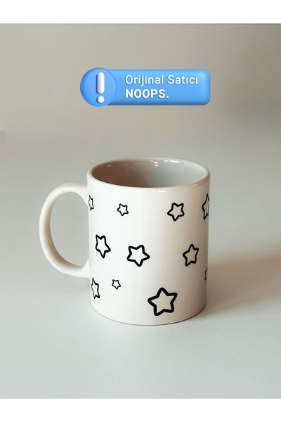 Disante Star Patterned Mug Cup Ceramic Coffee Mug