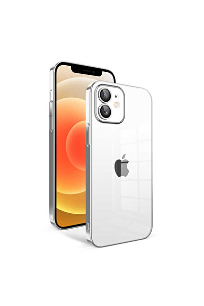 zore حافظة متوافقة مع هاتف Apple iPhone 12 مع غطاء حماية ملون لإطار الكاميرا ...