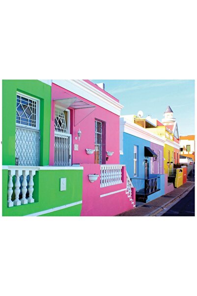 Genel Markalar Puzzle 1000 Parça Güney Afrika'nın Renkli Evleri