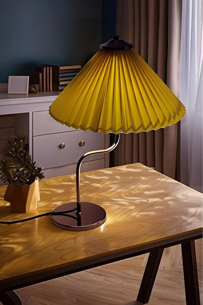 Vinner Michigan Rose Gold Bakır Kaplama Metal Abajur - Krem Kırma