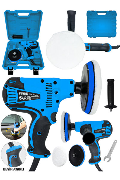 DAFLONG Tam Profesyonel 6 Kademe Devir Ayarlı 125 Mm Zımpara Araba Pasta Cila...